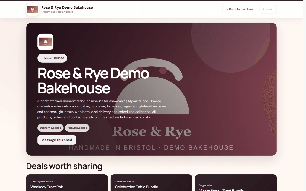 Rose & Rye Demo Bakehouse showcase